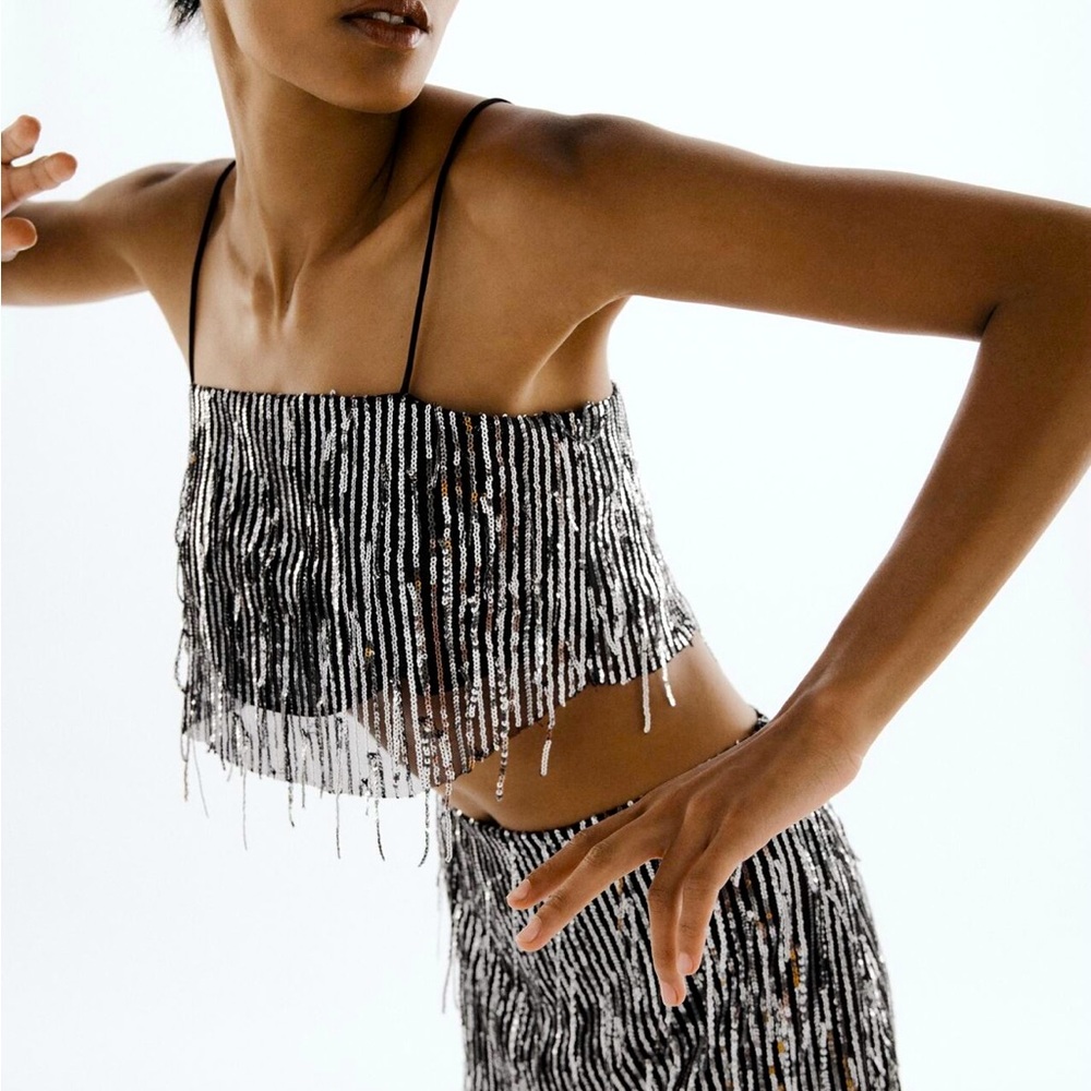 Sequin camisole top